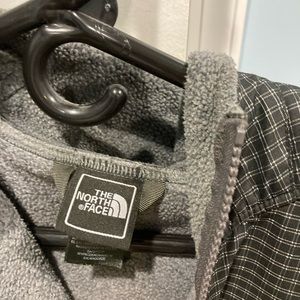 Gray NorthFace light weight zip up fleece jacket